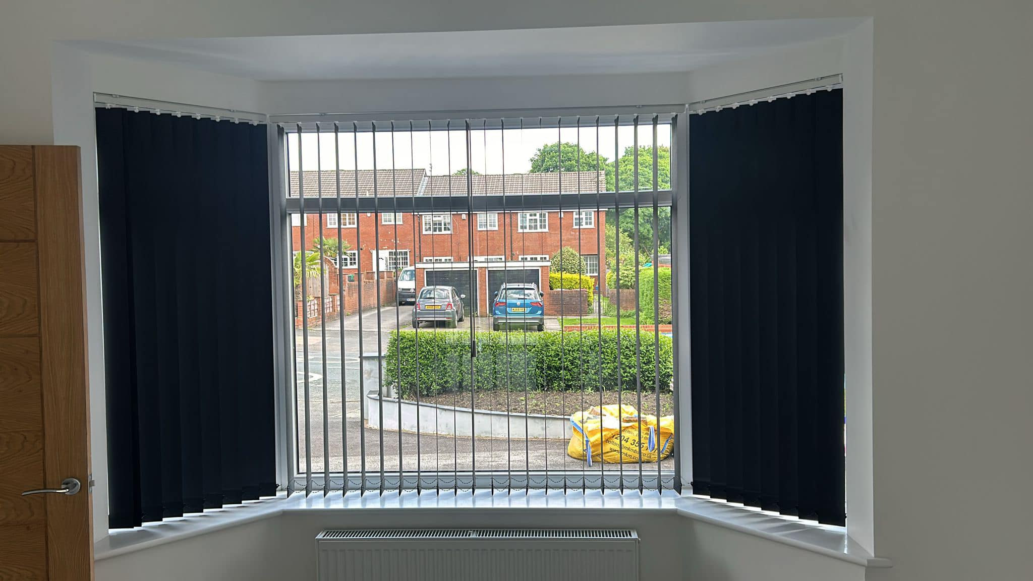 Made-to-measure blinds installed in a customer home